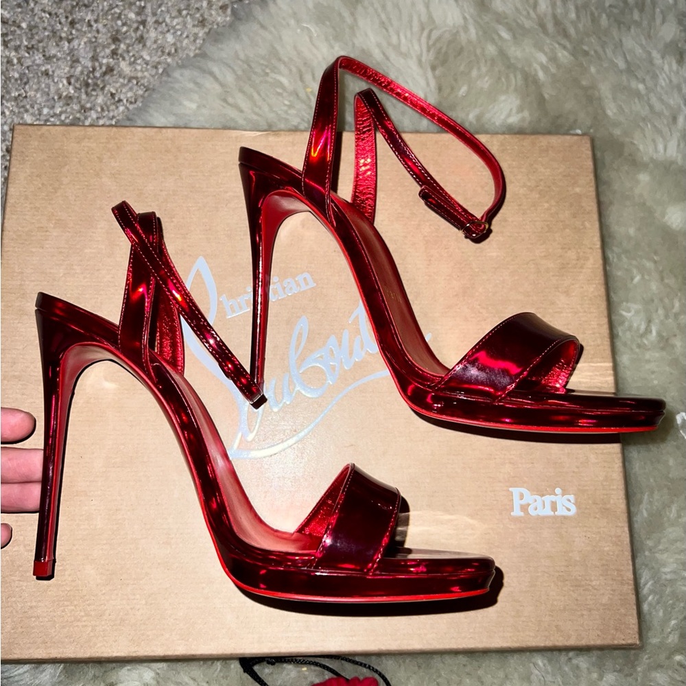 Loubi Queen 120mm Red Sole Sandals